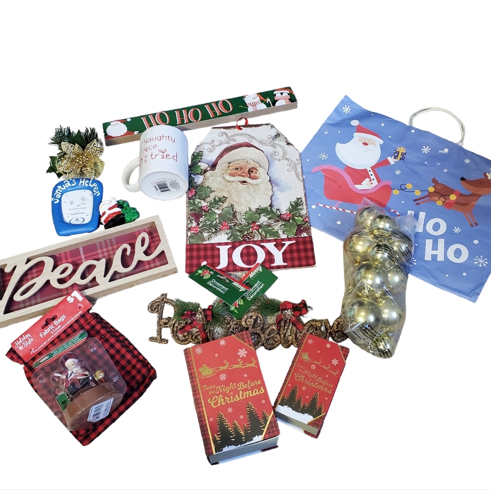 NWT Christmas Decorations Santa Bundle Holiday Decor
